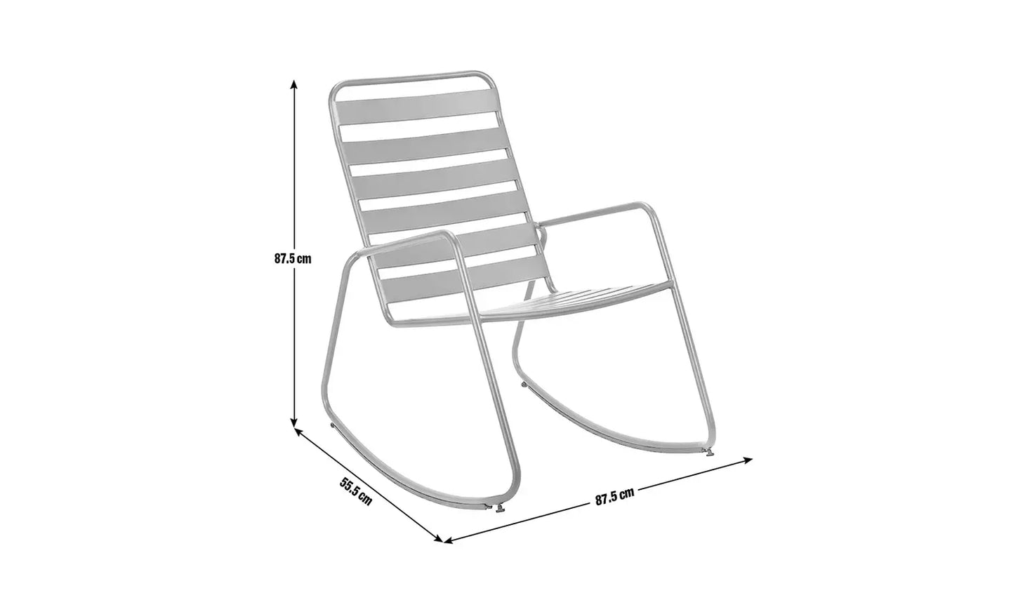 Steel Garden Rocking Chair - Charcoal